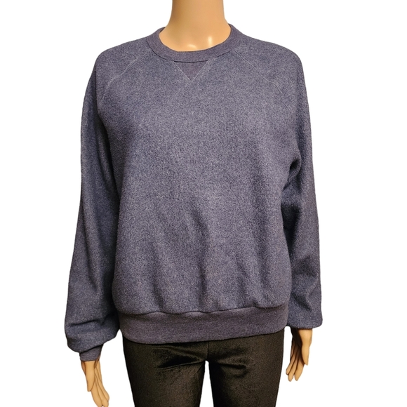 Slate Blue Fleece Sweatshirt - Picture 1 of 9
